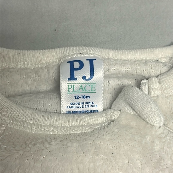 PJ Place - NWT - White and Pink Cat Footies Cozy One Piece romper - Picture 2 of 5